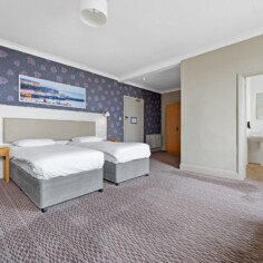 Superior Twin Bedroom with Sea View at the Royal Hotel in Whitby.