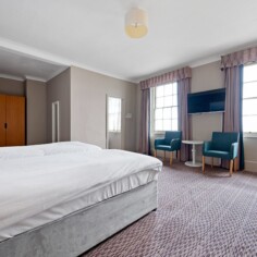 Superior Twin Room with Sea View at the Royal Hotel in Whitby.