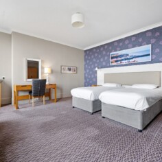 Superior Twin Room with Sea View at the Royal Hotel in Whitby.